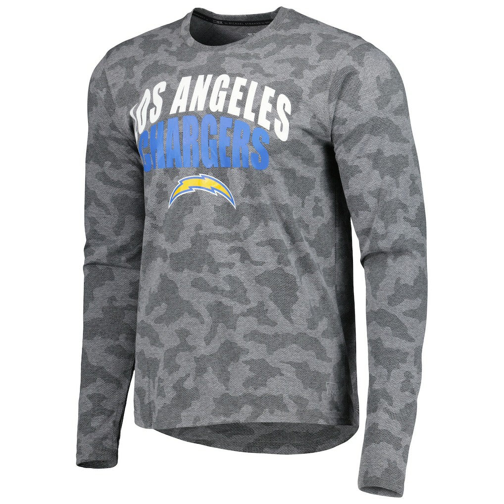 Los Angeles Chargers MSX by Michael Strahan Performance Camo Long Sleeve T-Shirt - Black - NFL