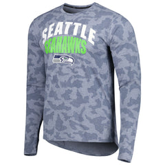 Seattle Seahawks MSX by Michael Strahan Performance Camo Long Sleeve T-Shirt - College Navy - NFL