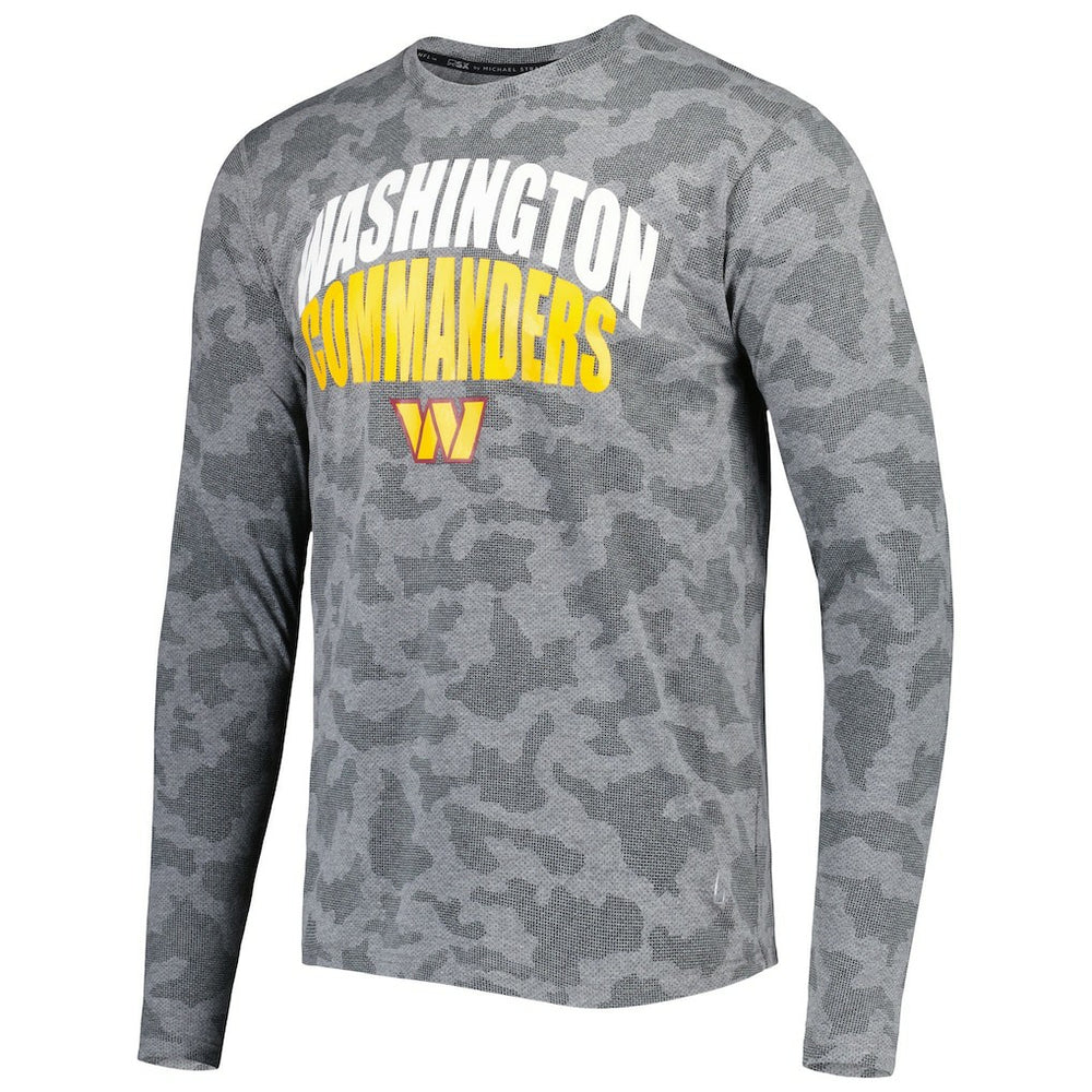 Washington Commanders MSX by Michael Strahan Performance Camo Long Sleeve T-Shirt - Black - NFL