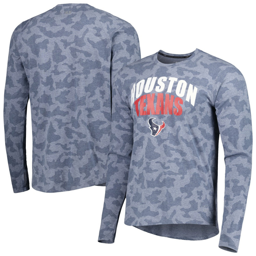 Houston Texans MSX by Michael Strahan Performance Camo Long Sleeve T-Shirt - Navy - NFL