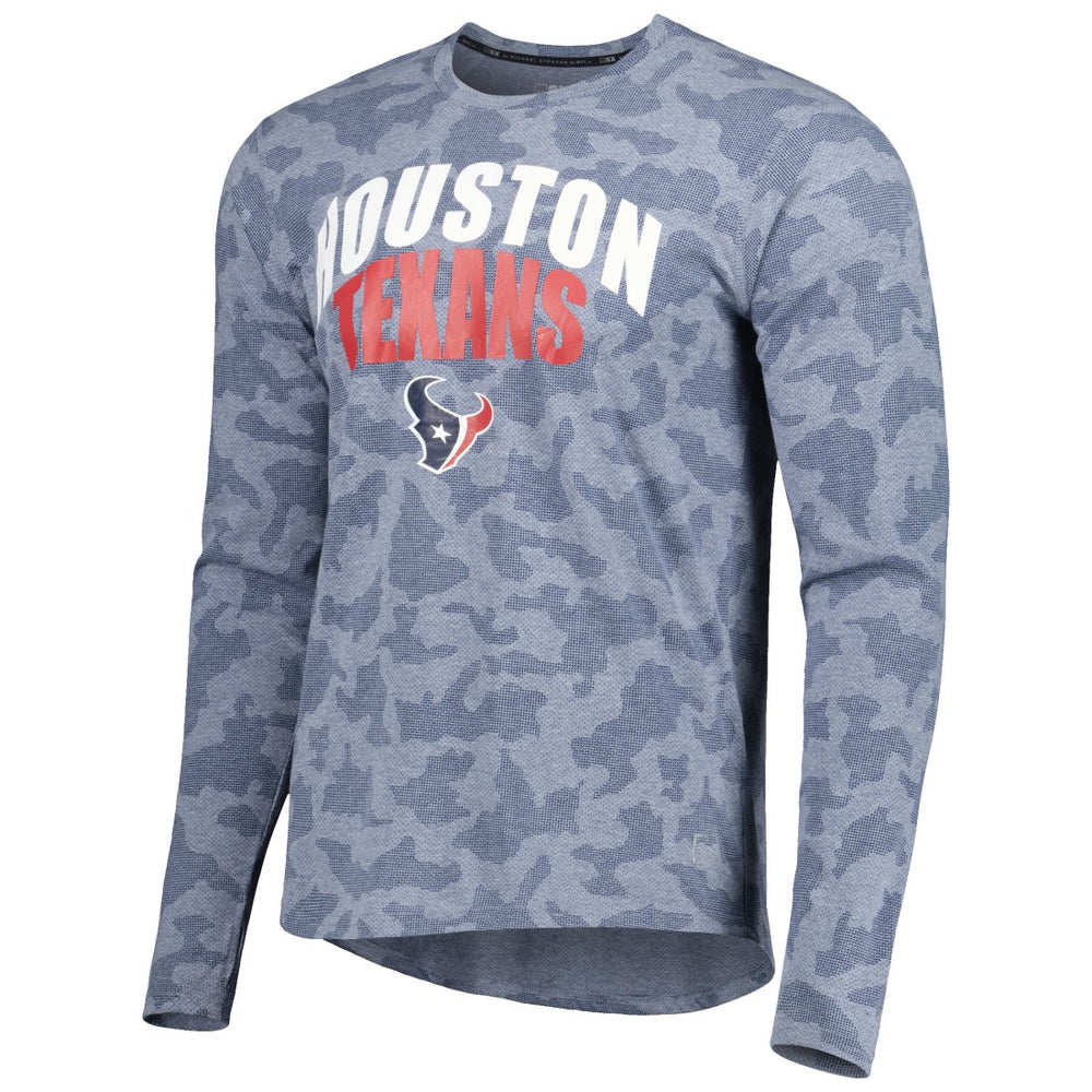 Houston Texans MSX by Michael Strahan Performance Camo Long Sleeve T-Shirt - Navy - NFL