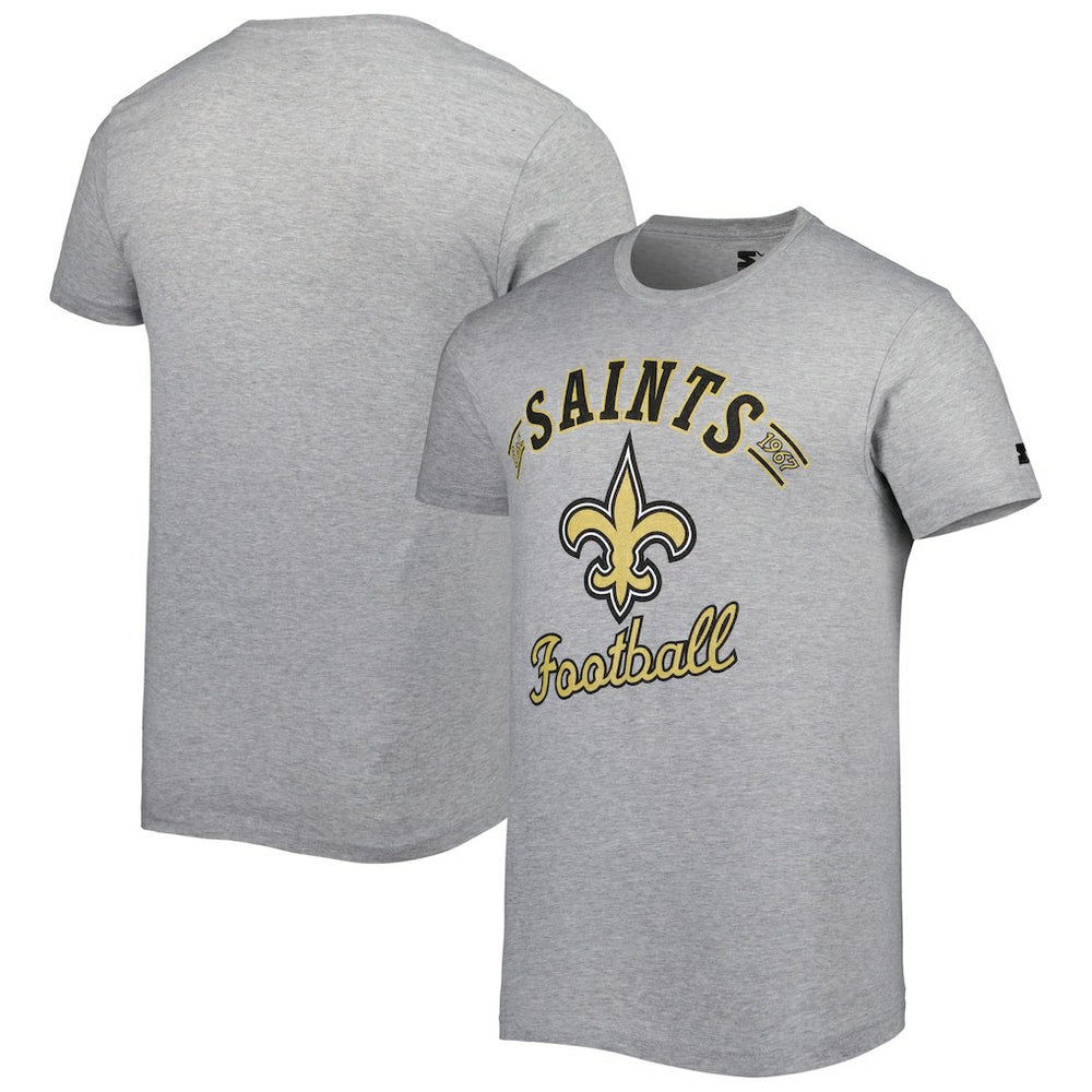 New Orleans Saints Starter Prime Time T-Shirt - Heathered Gray - NFL