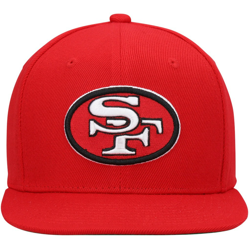 San Francisco 49ers Youth Gridiron Classics Ground Snapback Hat - Scarlet - Mitchell & Ness