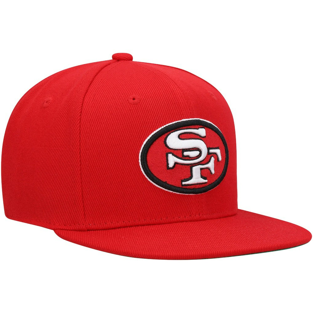 San Francisco 49ers Youth Gridiron Classics Ground Snapback Hat - Scarlet - Mitchell & Ness