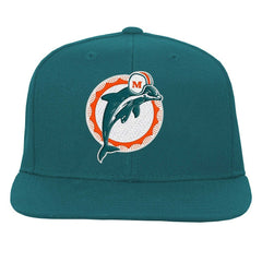 Miami Dolphins Youth Gridiron Classics Ground Snapback Hat - Aqua - Mitchell & Ness