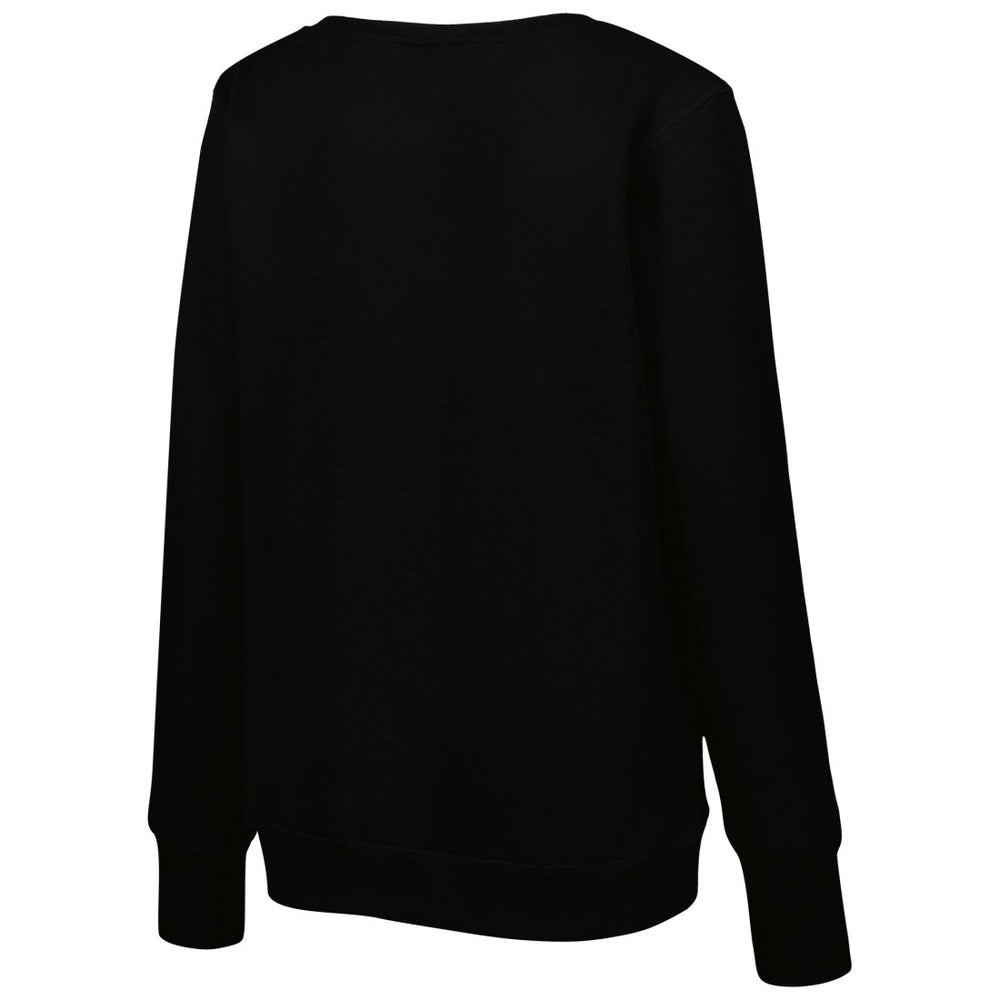 Tennessee Titans Cuce Women's Sequin Logo V-Neck Pullover Sweatshirt - Black - NFL
