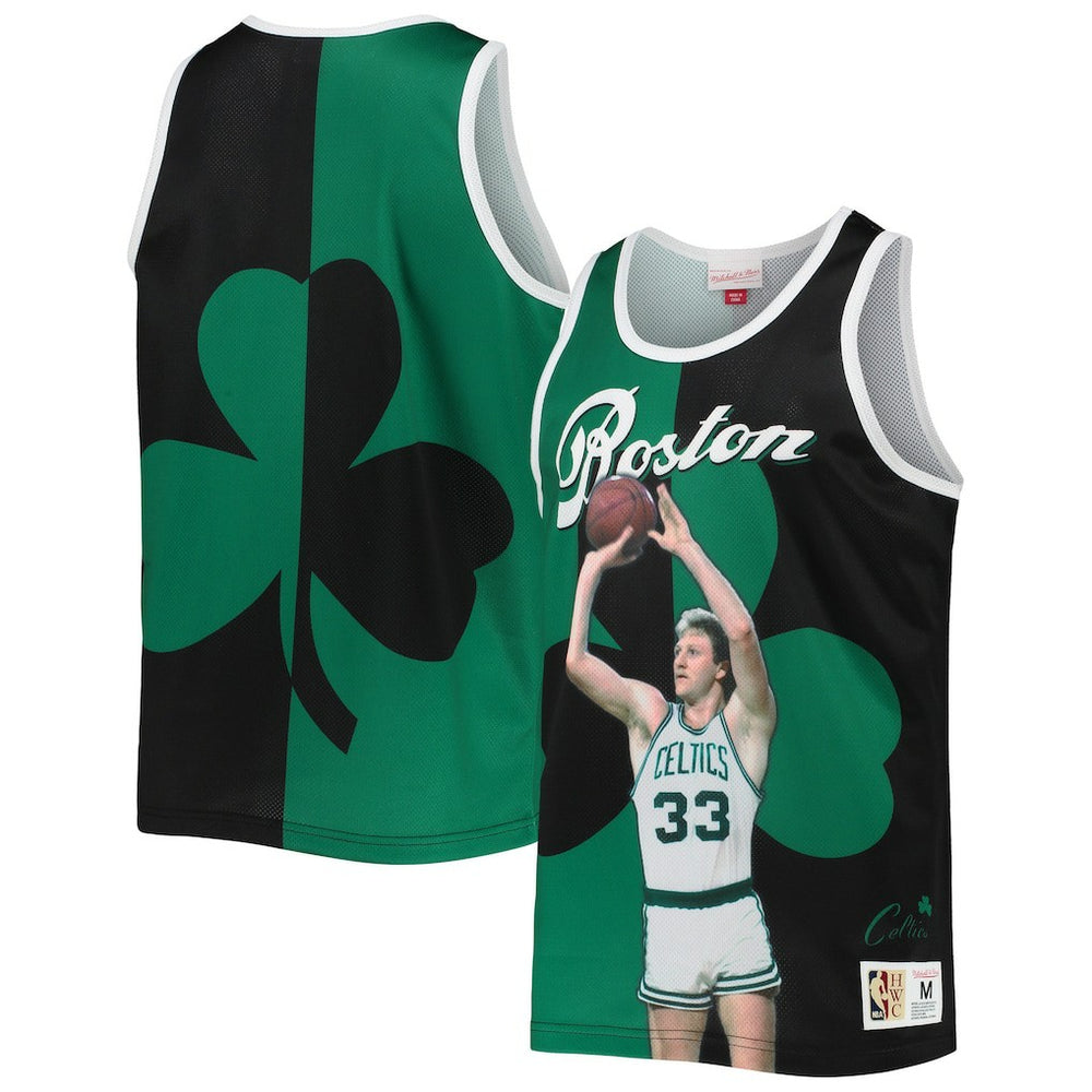 Mitchell & Ness Larry Bird Boston Celtics Sublimated Player Tank Top Kelly Green/Black