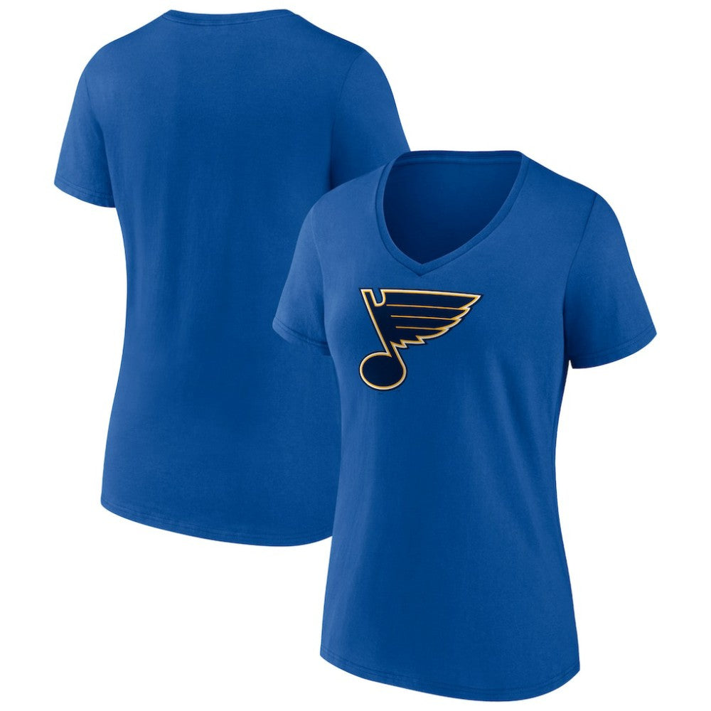 St. Louis Blues Fanatics Women's Primary Logo Team V-Neck T-Shirt - Royal | Fanatics on sale