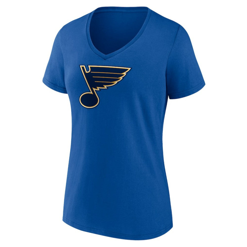 St. Louis Blues Fanatics Women's Primary Logo Team V-Neck T-Shirt - Royal | Fanatics on sale