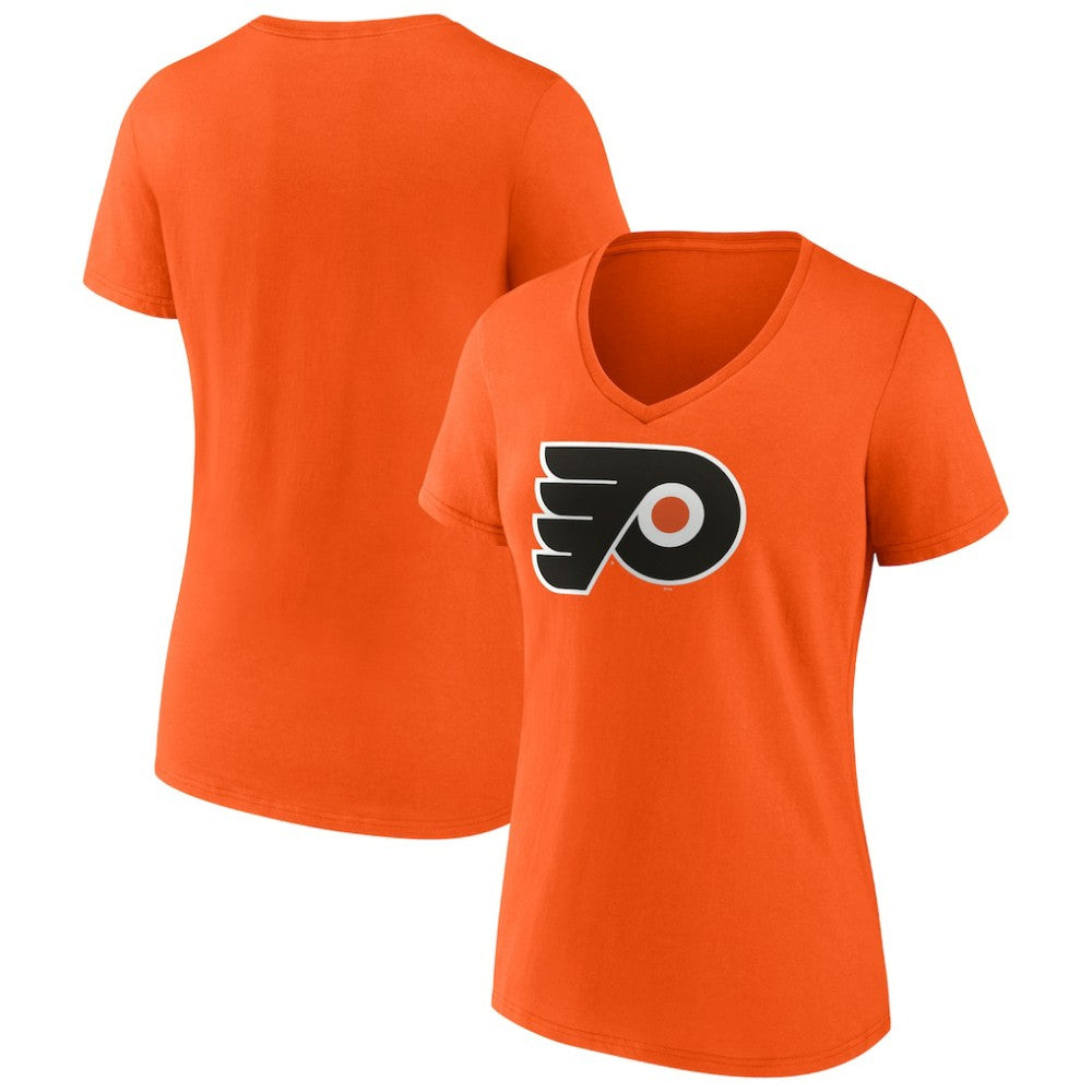 Philadelphia Flyers Fanatics Women's Primary Logo Team V-Neck T-Shirt - Orange | Fanatics on sale