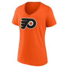 Philadelphia Flyers Fanatics Women's Primary Logo Team V-Neck T-Shirt - Orange | Fanatics on sale