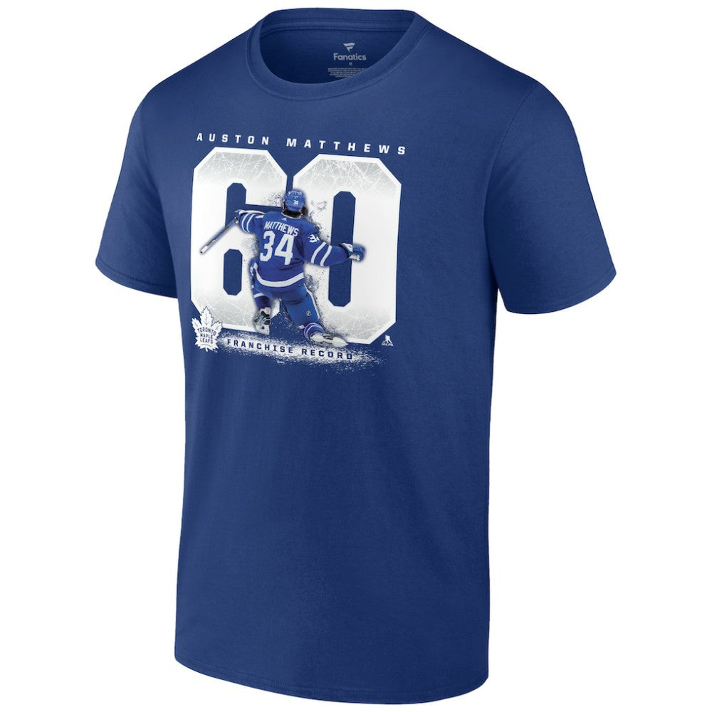 Auston Matthews Toronto Maple Leafs Fanatics Big & Tall Goal Record T-Shirt - Blue | Fanatics on sale
