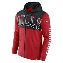 Fanatics Chicago Bulls Skyhook Colorblock Full-Zip Hoodie Red/Black