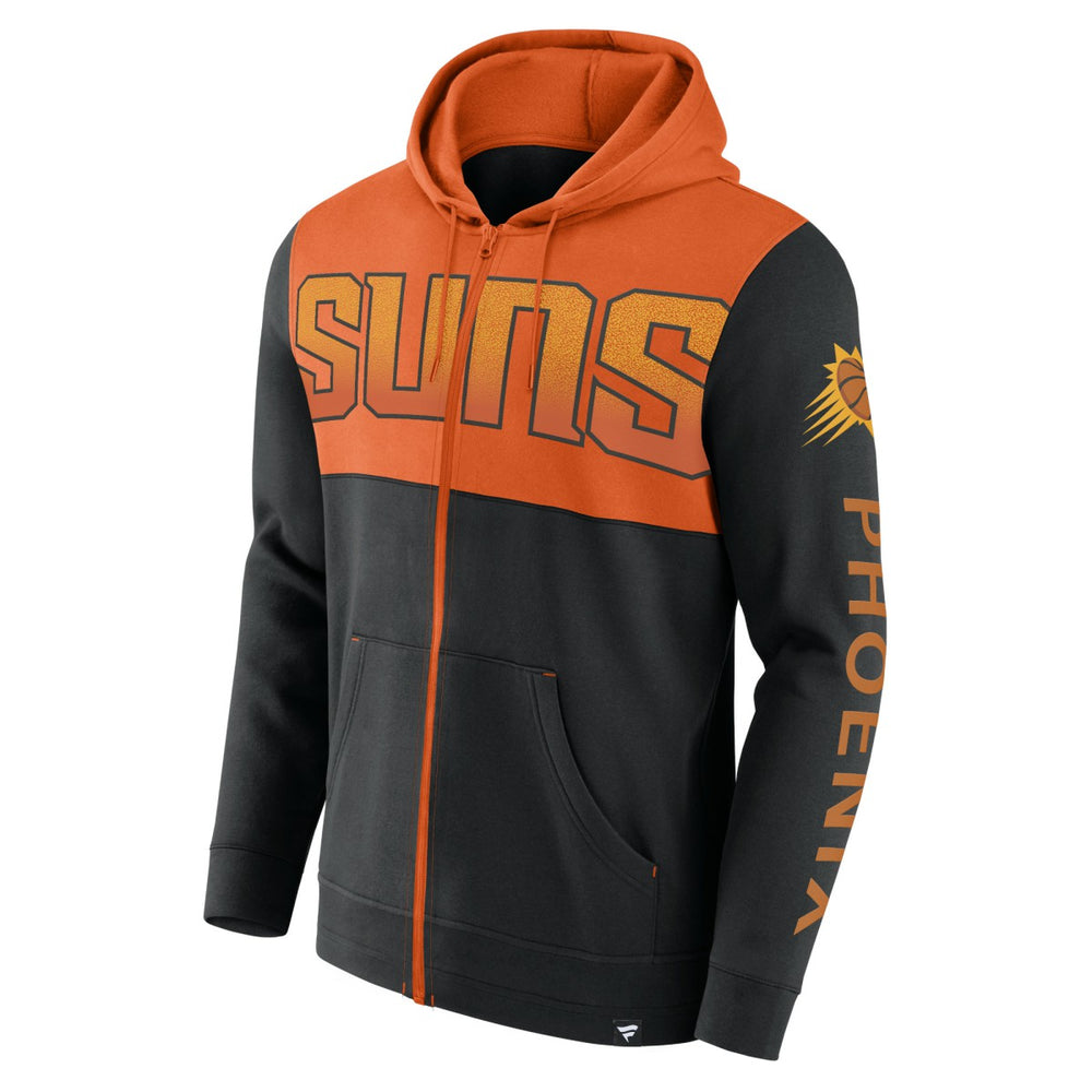 Fanatics Phoenix Suns Skyhook Colorblock Full-Zip Hoodie Black/Orange