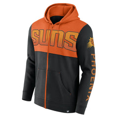 Fanatics Phoenix Suns Skyhook Colorblock Full-Zip Hoodie Black/Orange