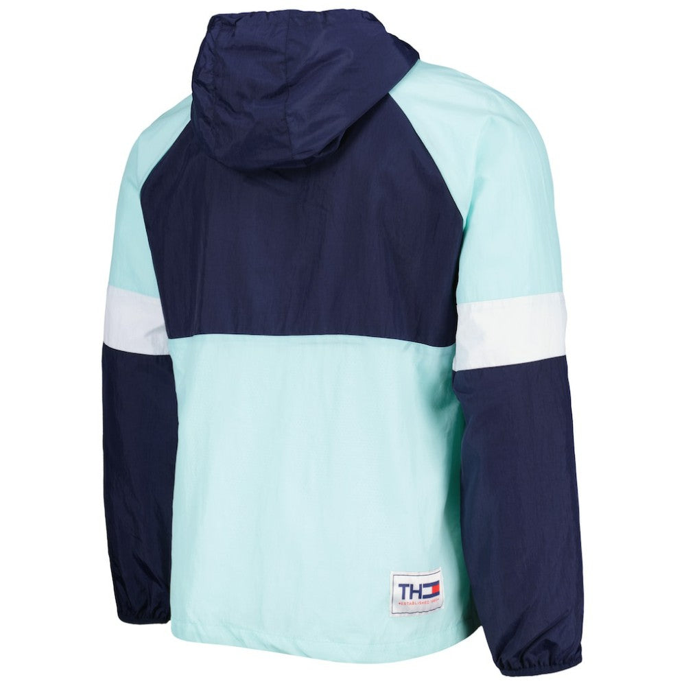 Seattle Kraken Tommy Hilfiger Raglan Half-Zip Jacket - Deep Sea Blue/White | NHL Clearance