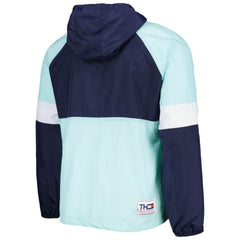 Seattle Kraken Tommy Hilfiger Raglan Half-Zip Jacket - Deep Sea Blue/White | NHL Clearance