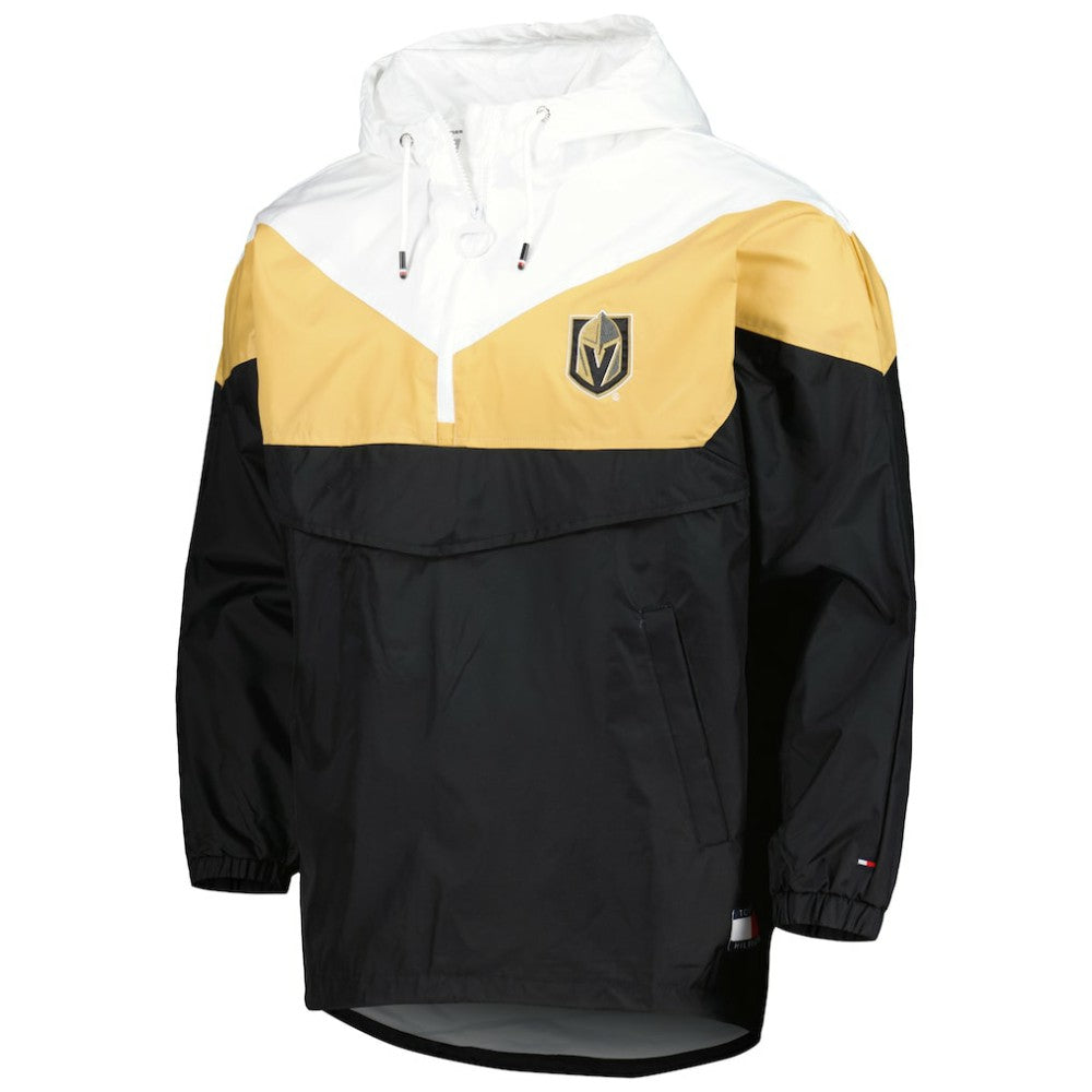 Vegas Golden Knights Tommy Hilfiger Women's Staci Half-Zip Windbreaker Jacket - Black/Gold | NHL online