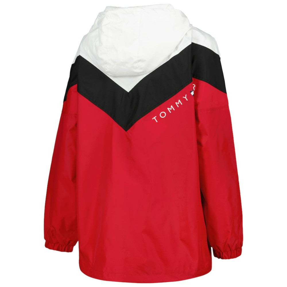 Chicago Blackhawks Tommy Hilfiger Women's Staci Half-Zip Windbreaker Jacket - Black/Red | NHL on sale