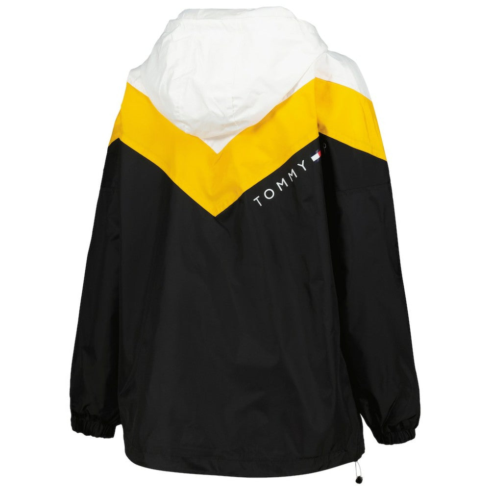 Pittsburgh Penguins Tommy Hilfiger Women's Staci Half-Zip Windbreaker Jacket - Black/Gold | NHL near me