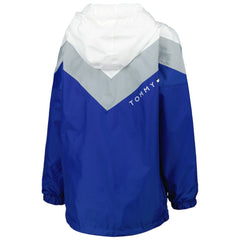 Tampa Bay Lightning Tommy Hilfiger Women's Staci Half-Zip Windbreaker Jacket - Blue/Silver | NHL Clearance