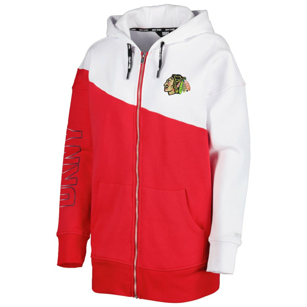 Chicago Blackhawks DKNY Sport Women's Gina Full-Zip Hoodie - Red/White | NHL sale