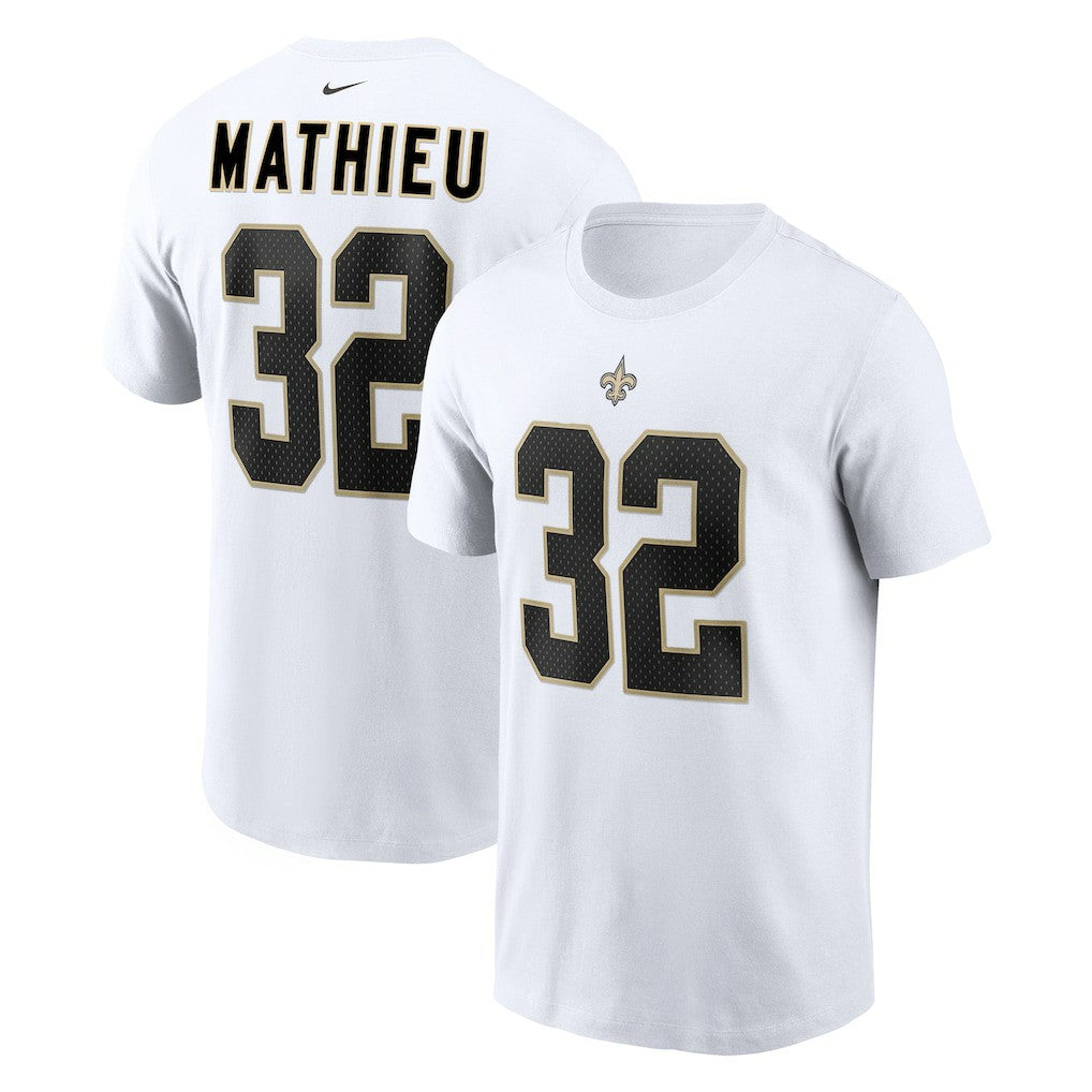 Tyrann Mathieu New Orleans Saints Player Name & Number T-Shirt - White - Nike