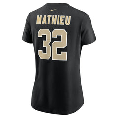 Tyrann Mathieu New Orleans Saints Women's Player Name & Number T-Shirt - Black - Nike