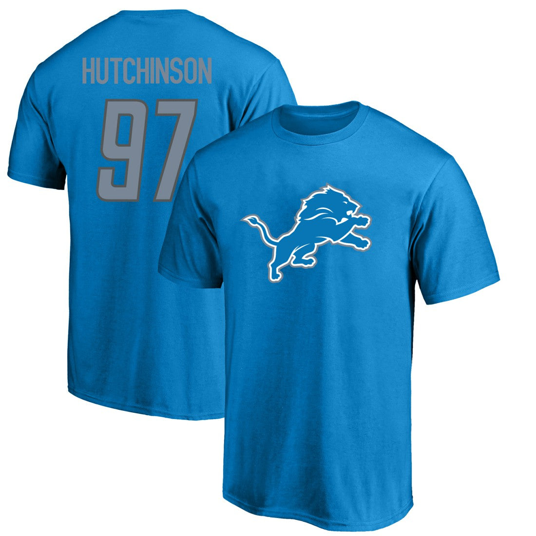 Aidan Hutchinson Detroit Lions Big & Tall Player Name & Number T-Shirt - Blue - Fanatics