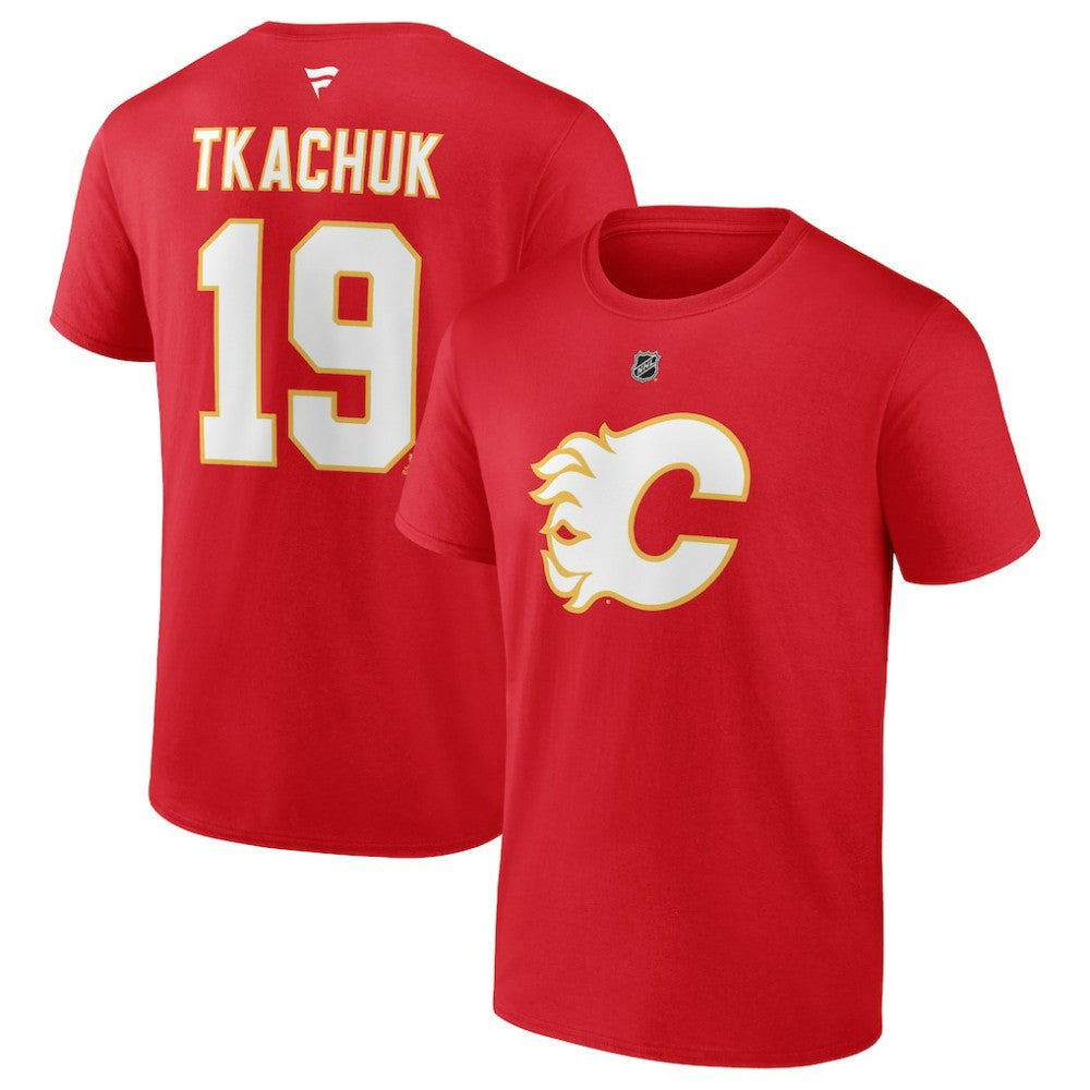 Matthew Tkachuk Calgary Flames Fanatics Authentic Stack Name & Number T-Shirt - Red | Fanatics sale