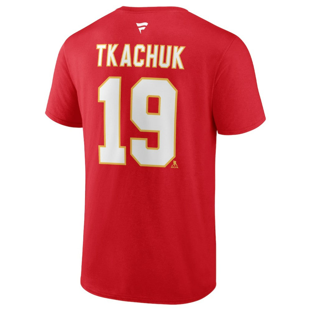 Matthew Tkachuk Calgary Flames Fanatics Authentic Stack Name & Number T-Shirt - Red | Fanatics sale
