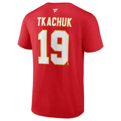 Matthew Tkachuk Calgary Flames Fanatics Authentic Stack Name & Number T-Shirt - Red | Fanatics sale