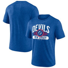 New Jersey Devils Badge of Honor Tri-Blend T-Shirt - Royal | NHL discount