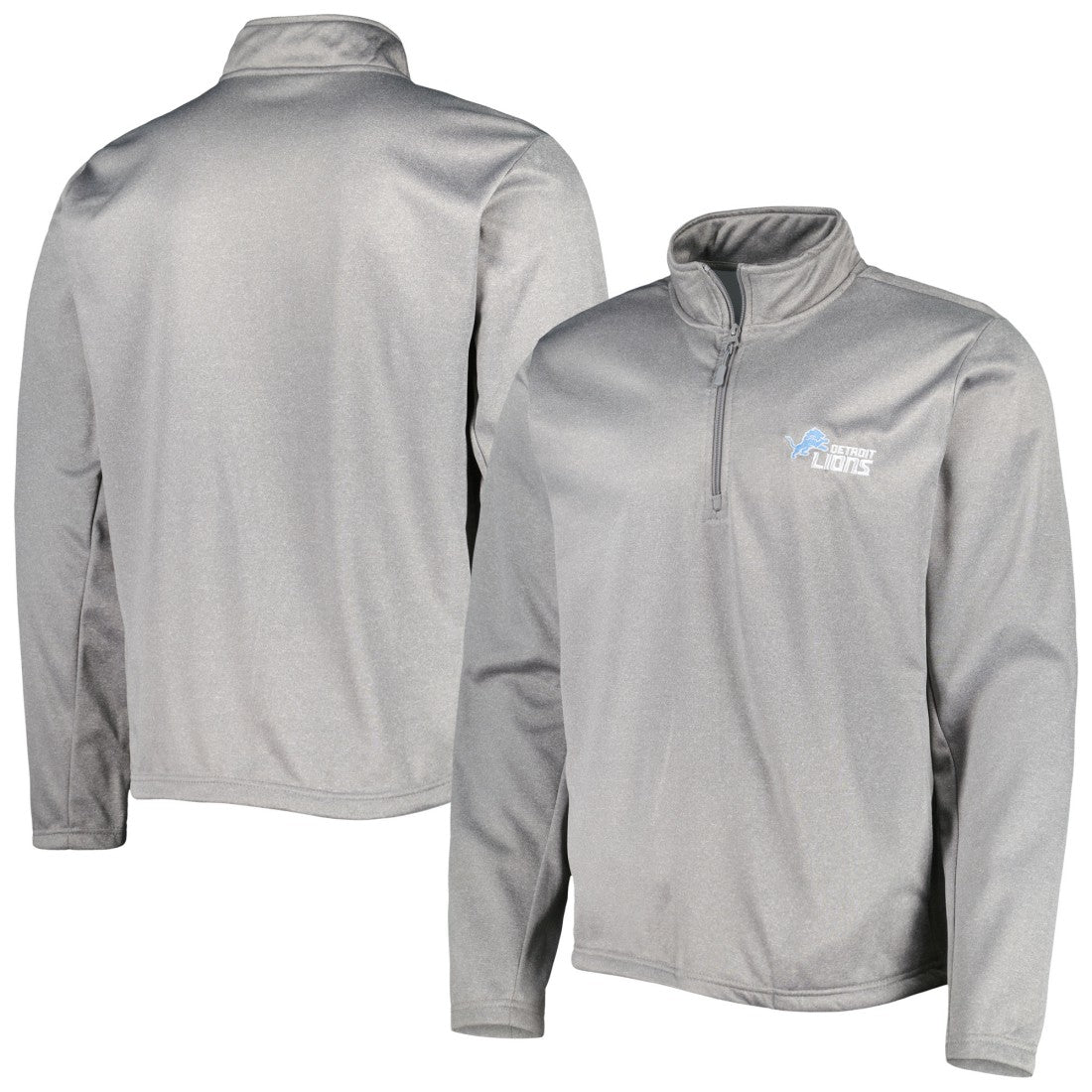 Detroit Lions Dunbrooke All-Star Tech Quarter-Zip Top - Heather Gray - NFL