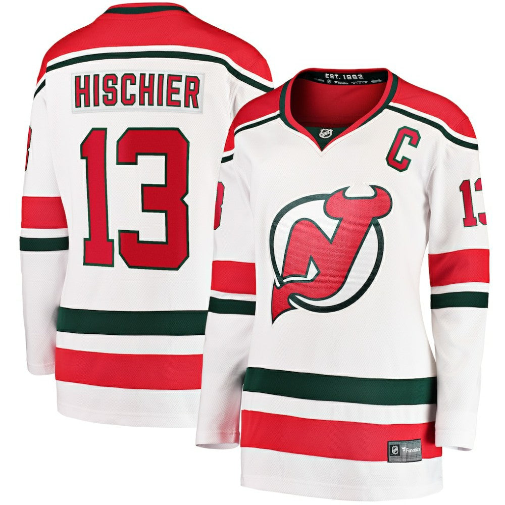 Nico Hischier New Jersey Devils Fanatics Women's Alternate Breakaway Jersey - White | Fanatics near me