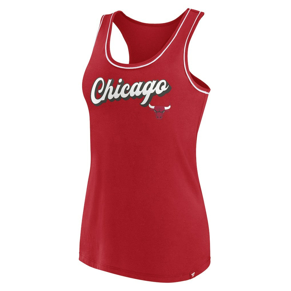 Fanatics Chicago Bulls Women's Wordmark Logo Racerback Tank Top Red