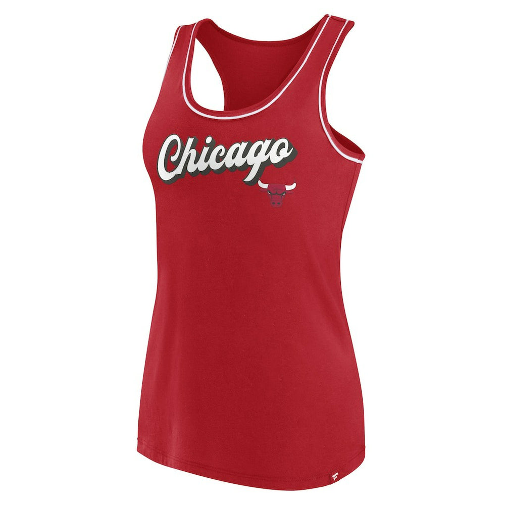 Fanatics Chicago Bulls Women's Wordmark Logo Racerback Tank Top Red
