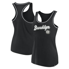 Fanatics Brooklyn Nets Women's Wordmark Logo Racerback Tank Top Black