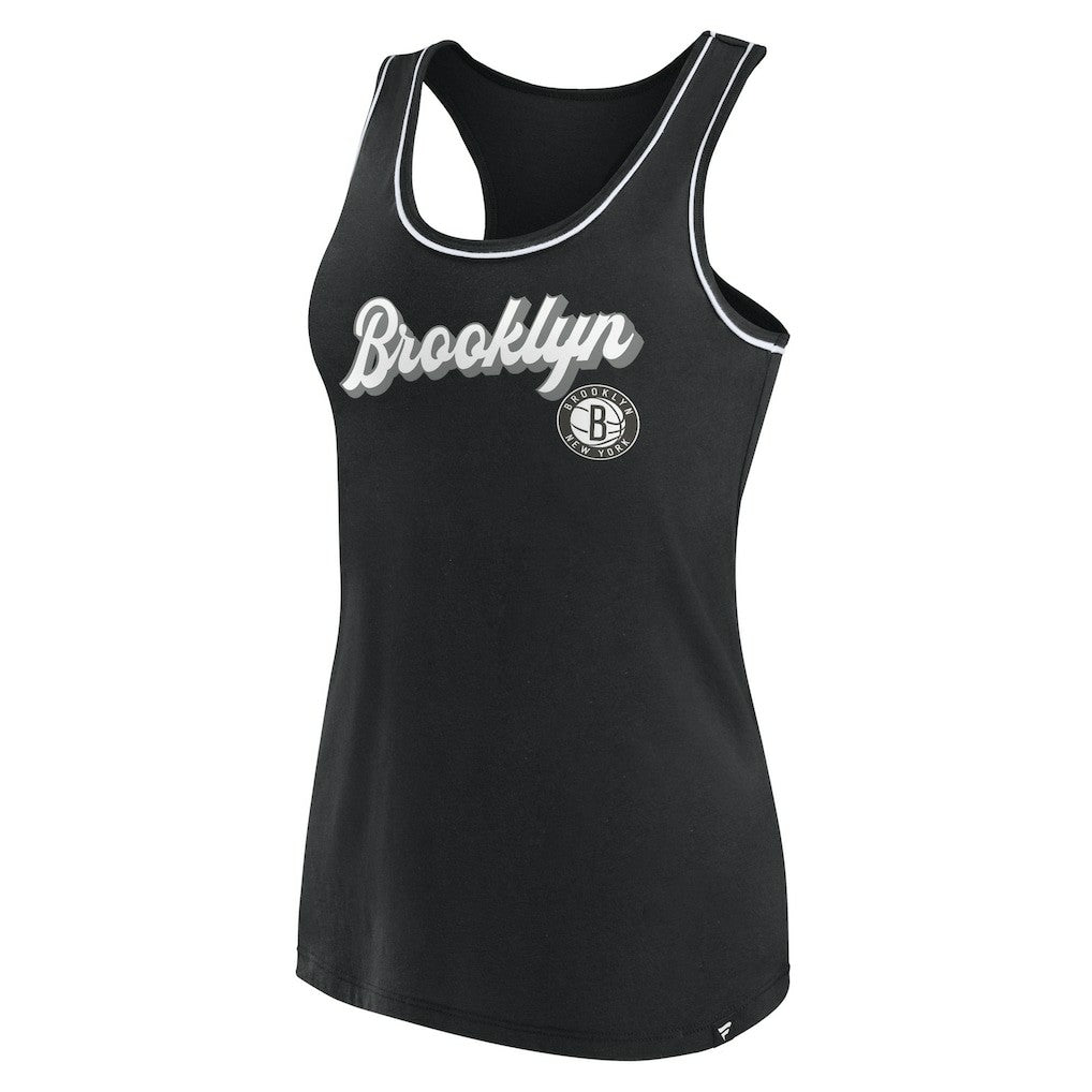 Fanatics Brooklyn Nets Women's Wordmark Logo Racerback Tank Top Black