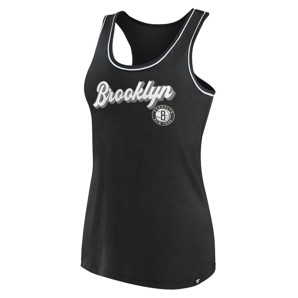 Fanatics Brooklyn Nets Women's Wordmark Logo Racerback Tank Top Black