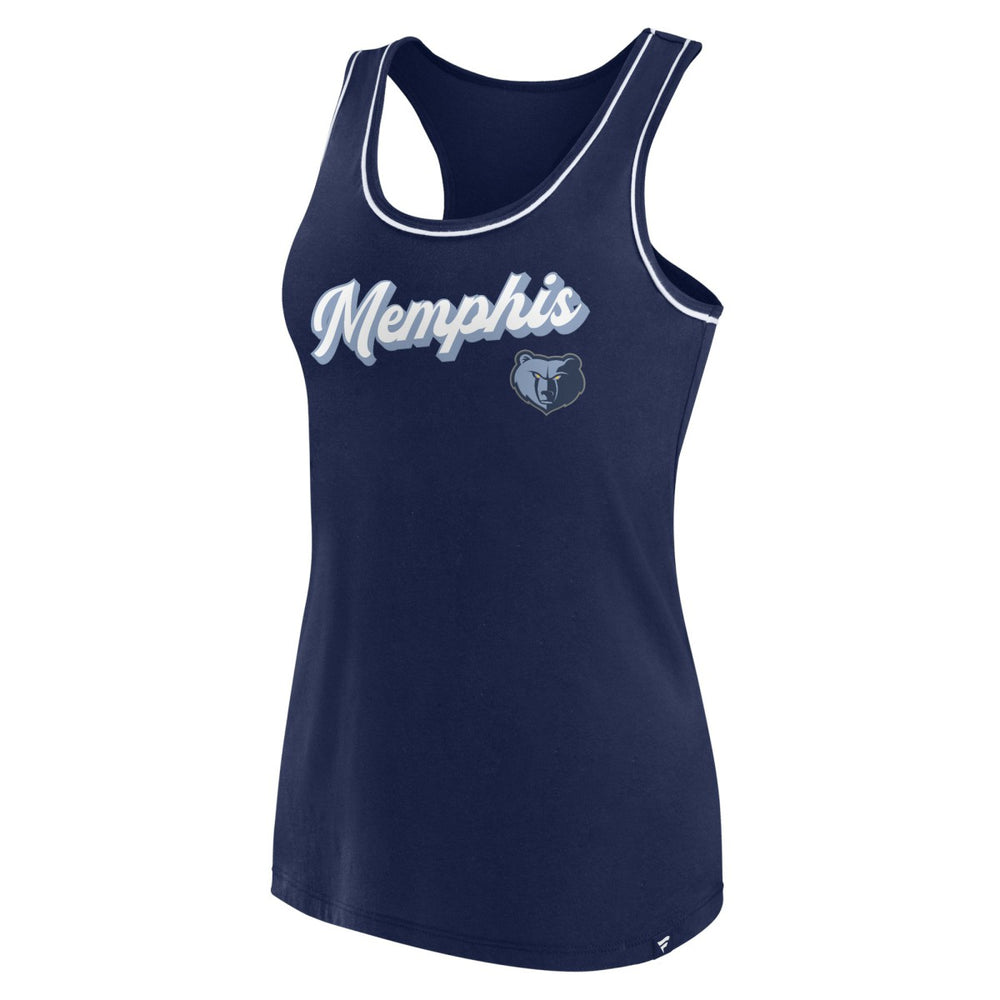 Fanatics Memphis Grizzlies Women's Wordmark Logo Racerback Tank Top Navy
