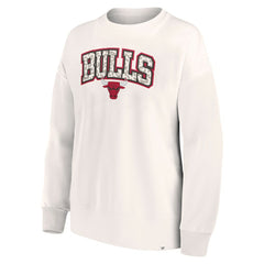 Fanatics Chicago Bulls Women's Tonal Leopard Pullover Sweatshirt White