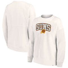 Fanatics Phoenix Suns Women's Tonal Leopard Pullover Sweatshirt White