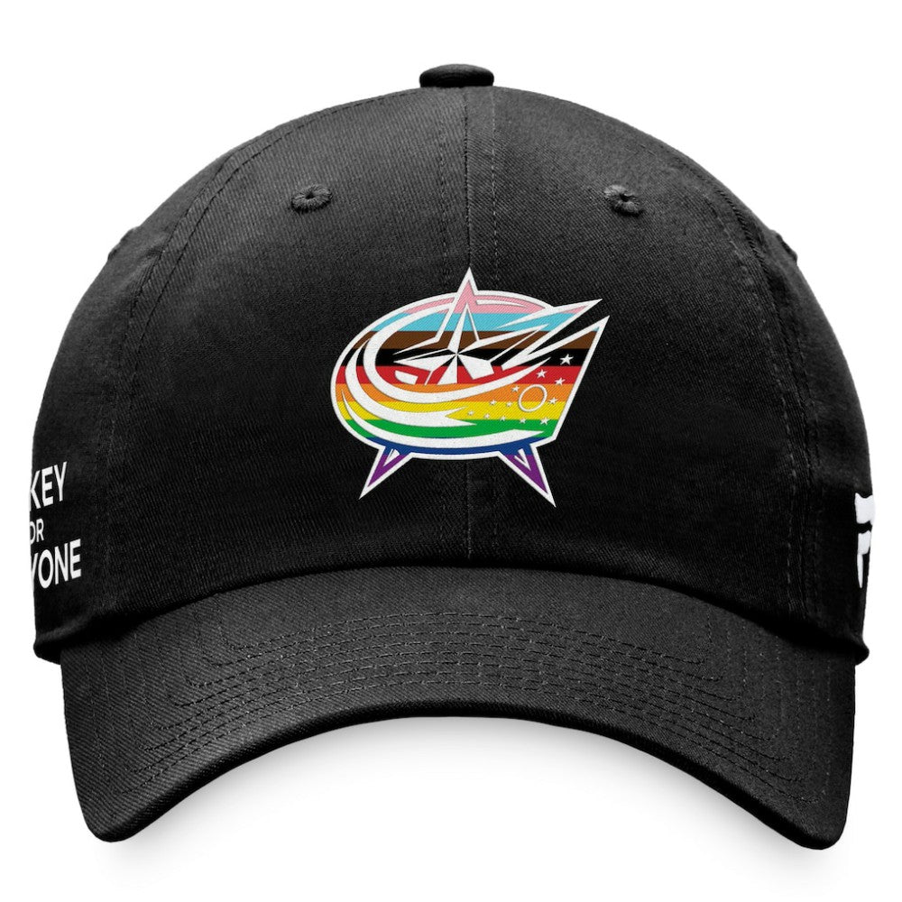 Columbus Blue Jackets Fanatics Team Logo Pride Adjustable Hat - Black | Fanatics Clearance
