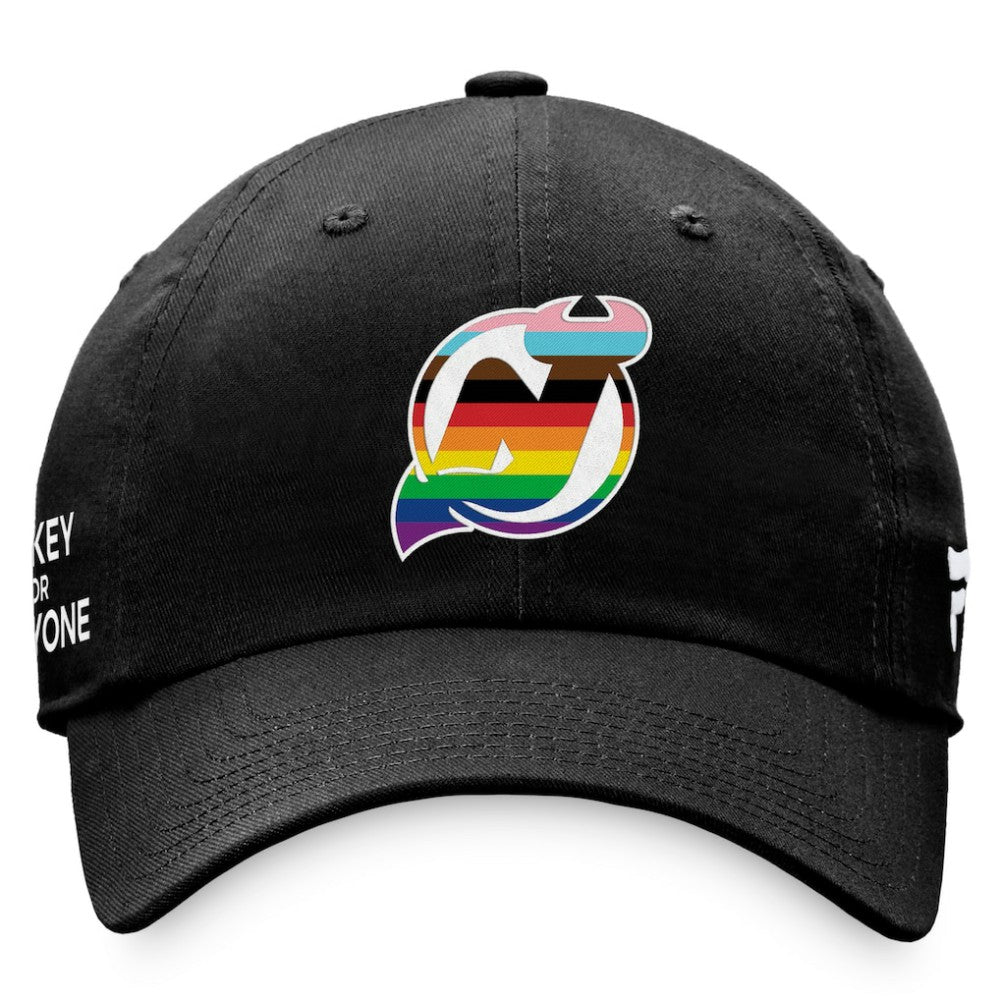 New Jersey Devils Fanatics Team Logo Pride Adjustable Hat - Black | Fanatics Lifestyle