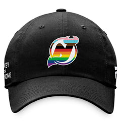 New Jersey Devils Fanatics Team Logo Pride Adjustable Hat - Black | Fanatics Lifestyle