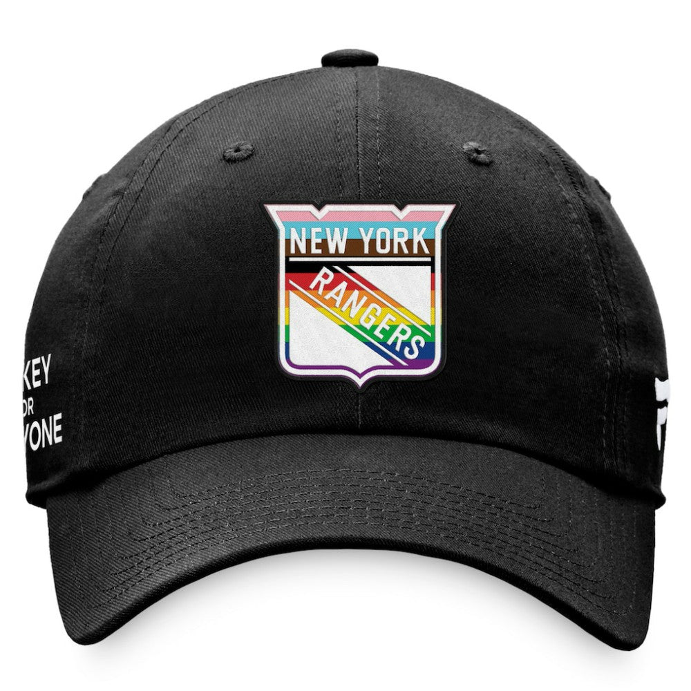 New York Rangers Fanatics Team Logo Pride Adjustable Hat - Black | Fanatics near me