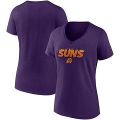 Fanatics Phoenix Suns Women's Hometown Collection On Fire V-Neck T-Shirt Purple