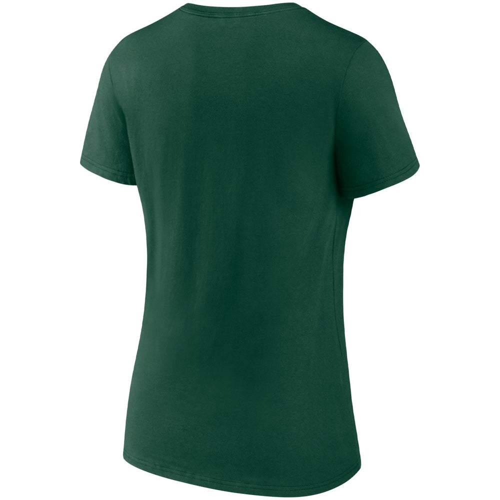 Fanatics Milwaukee Bucks Women's Hometown Collection Brew City V-Neck T-Shirt Hunter Green