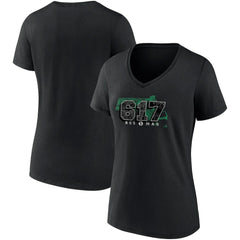 Fanatics Boston Celtics Women's Hometown Collection 617 V-Neck T-Shirt Black